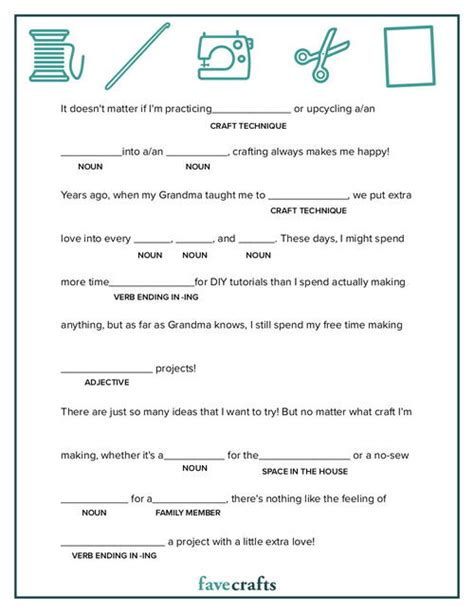 printable mad libs  crafters favecraftscom