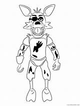 Fnaf Coloring Pages Foxy Printable Animatronics Coloring4free Cartoons Color Kids Print Related Posts sketch template