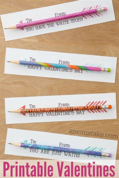 homemade valentines check grab  printable pencil arrow themed
