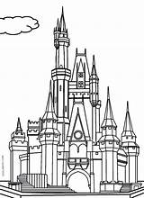 Castle Coloring Pages Disney Cinderella Printable Getcolorings Color Print Party sketch template