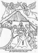 Coloring Pages Nativity Jesus Christmas Xmas Baby Colouring Scene Bible Kids Patterns Spoiled Choice Ready sketch template