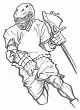 Lacrosse Coloring Template Pages sketch template