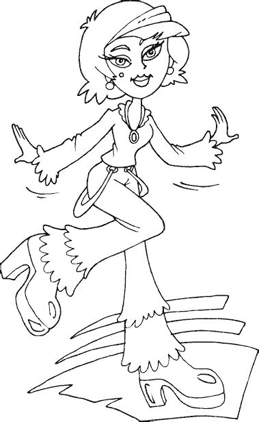funky outfit coloring page coloringcom