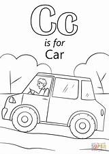 Coloring Letter Car Pages Alphabet Letters Cat Printable Preschool Cars Cow Colouring Color Sheet Sheets Crafts Supercoloring Kids Toddlers Adults sketch template
