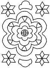 Rangoli Coloring Pages Kids Printable Bestcoloringpagesforkids Print Clipart Indian Clipartmag Flower sketch template