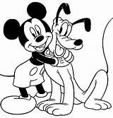 Mickey Pluto Mouse Coloring Pages Minnie Et Printable Coloriage Unique Color Kids Popular Getcolorings sketch template