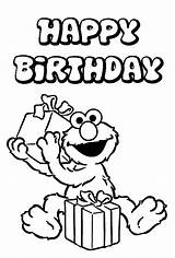Coloring Birthday Happy Elmo Pages Print Aunt Sesame Street Present Kids Printables Receipt Drawing Printable Curious His Size Color Sheets sketch template