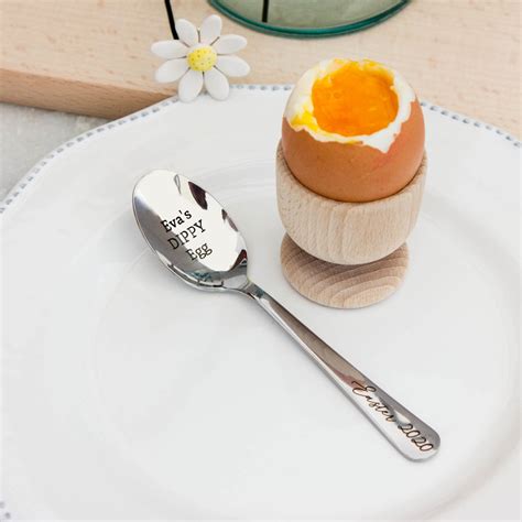 personalised easter dippy egg spoon  laser boutique