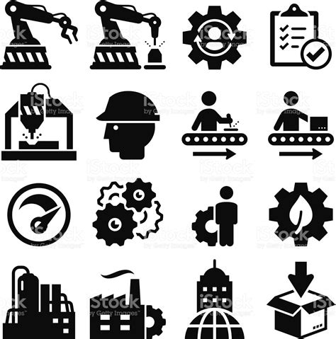 manufacturing icon vector   icons library