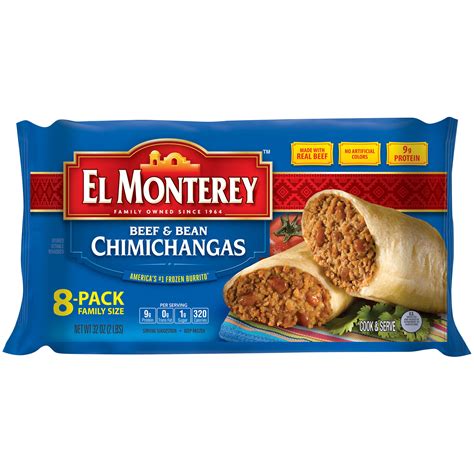 el monterey beef  bean chimichangas  pack family size walmartcom walmartcom