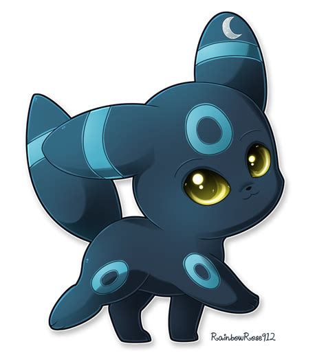 commission shiny umbreon  rainbowrose  deviantart