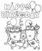 Minions Birthday Coloring Pages Happy Printable Colouring Card Minion Topcoloringpages Books Cards Choose Board sketch template