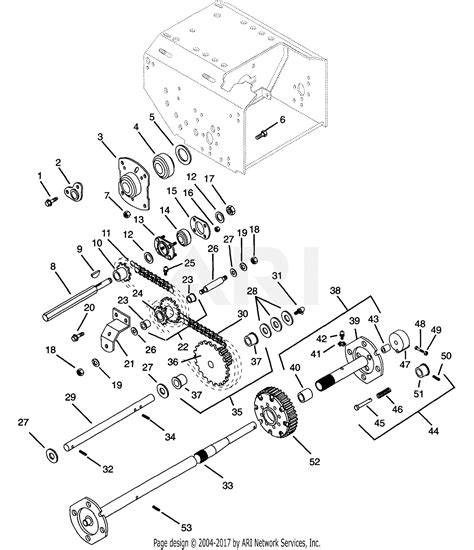 ariens   st hp tec  blower parts diagram  reduction drive