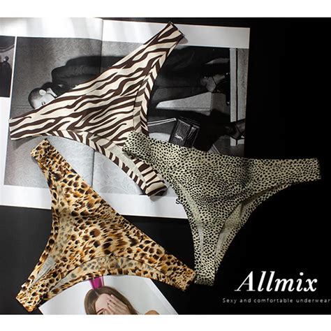 Sexy Thongs Women Leopard Print Underwear Sexy Panties Porno Lingerie T
