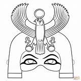 Egyptian Coloring Mask Pages Horus Egypt Masks Printable Supercoloring Falcon Ancient Kids Template Colouring Anubis Sheets Templates Drawing God Paper sketch template