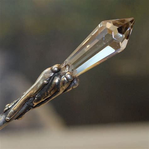 small beveled glass magic wand made with crystal glass harry potter