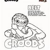 Croods Colorear Perezoso Faultier Colouring Cintu Sloth Sandy Paginas Coloringpages Macawnivore Dreamworks Prize Hellokids Kratts Oso Grug Tumbling Kategorien Insertion sketch template