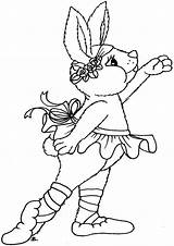 Ballerina Coloring Pages Bunny Dance Tulamama Colouring Printable Kids Print Easter Easy sketch template
