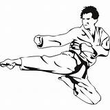 Karate Arti Marziali Imagixs Martial Kicks sketch template