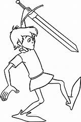 Sword Stone Coloring Pages Arthur Color Getcolorings sketch template