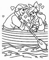 Coloring Disney Pages Wedding Princess Popular sketch template