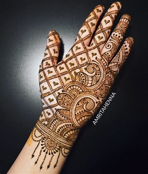 simple full hand mehndi design template