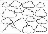 Molde Nuvens Nuvem sketch template