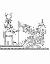 Scenery Goddess Egyptian Egypt Stonie Weinberg Isis Getdrawings sketch template