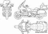 Goldwing Honda Blueprintbox sketch template