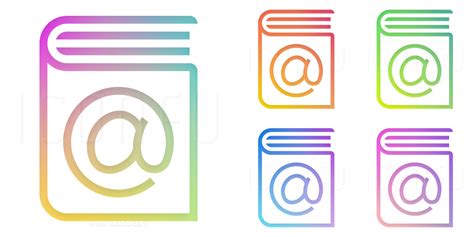 address book icon gradient color style iconfu