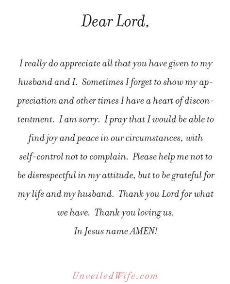 prayer of the day being content