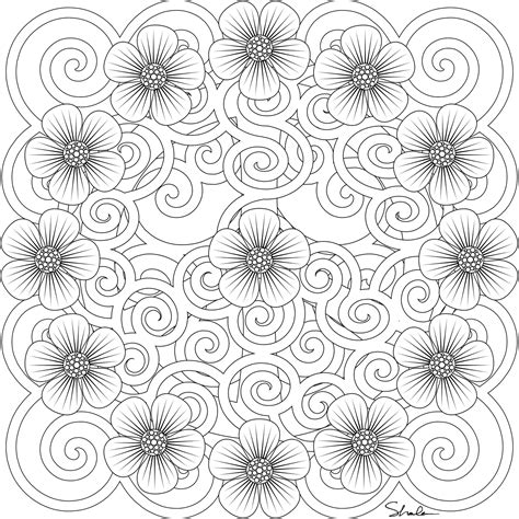 floral letter coloring pages  adults mandala coloring pages