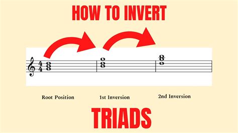 triad inversions  theory  bee ginners youtube