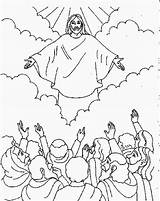 Jesus Coloring Pages Ascension Christ Sheets Sunday Colouring Bible Crafts Para Colorear School Kids Children Easter Familyholiday Catholic Holiday Family sketch template