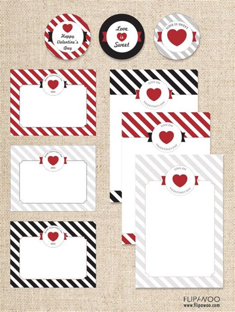 valentines day labels templates  printables images