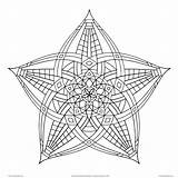 Shapes Coloring Pages Geometric Drawing Adults Geometrical Getdrawings sketch template