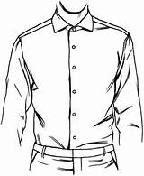 Shirt Drawing Dress Collar Getdrawings Folded sketch template