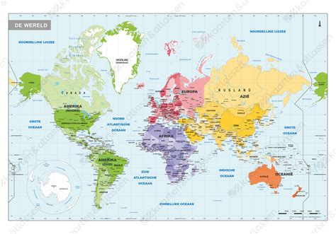 staatkundige school wereldkaart gedetailleerd  kaarten en atlassennl