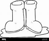 Boots Wellington Cartoon Freehand Drawn Puddle Alamy Stock Rain sketch template