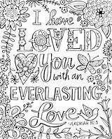 Coloring Bible Verse Pages Everlasting Verses Flowers Kids Printable Canvas Canvasondemand Sheets sketch template