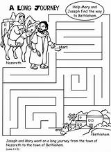 Nativity Maze Mazes Worksheets Prophets Bethlehem Nazareth Dover Mary Doverpublications Tell sketch template
