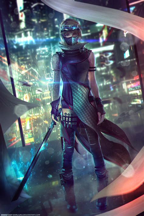Korsin Female Ninjapunk Oc Commission By Eddy Shinjuku