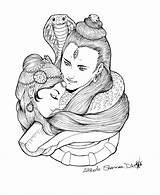 Shiva Parvati Shakti God Mahadev Hindu Krishna Ganesh искусство индийское Mahakal Sketchite sketch template