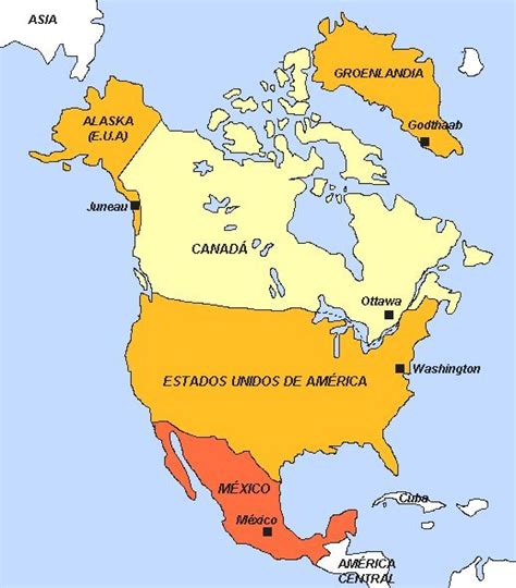 Sint Tico Foto Mapa Politico De America Del Norte Paises Y 81200 Hot