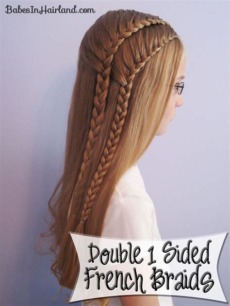 double 1 sided french braids babes in hairland
