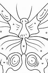 Swallowtail sketch template