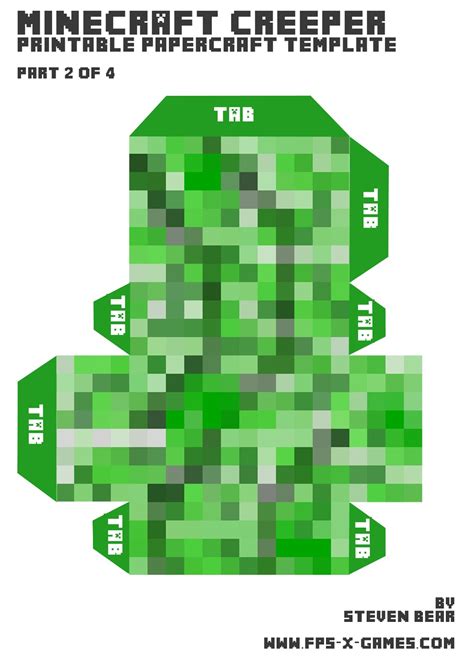 minecraft creeper template