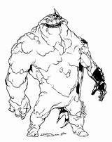 Clayface Coloring Pages sketch template