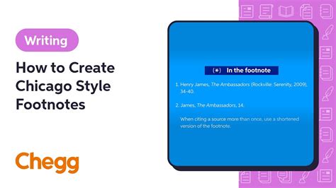 create chicago style footnotes chegg youtube