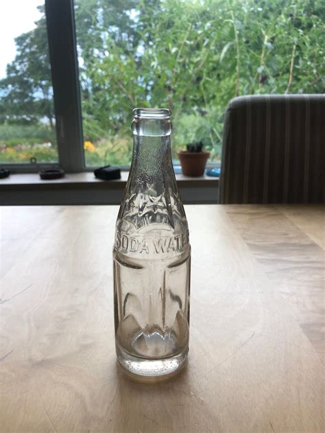 clear vintage coca cola soda water  oz bottle etsy